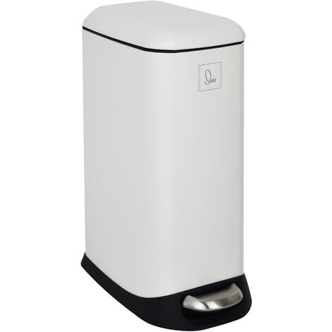 SVITA TS12 Poubelle à pédale Poubelle 12l incl. seau intérieur Pédale blanc