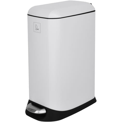SVITA TS12 Poubelle à pédale Poubelle 12l incl. seau intérieur Pédale blanc