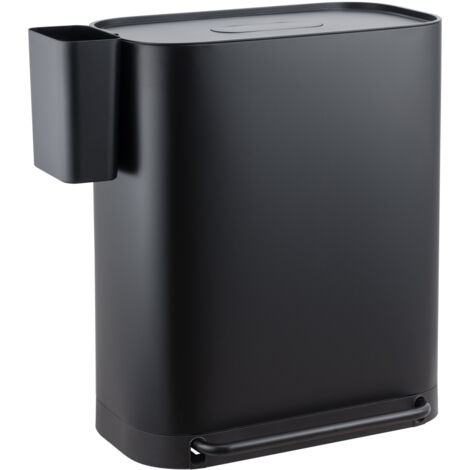 Svita – Poubelle à pédale 60l 2 compartiments – Acier revêtu – Couvercle avec filtre à charbon actif – Design élégant pour tri sélectif - MLT2X30