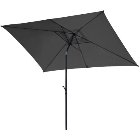 SVITA Parasol 3x2m Parasol balcon rectangulaire avec protection solaire gris foncé