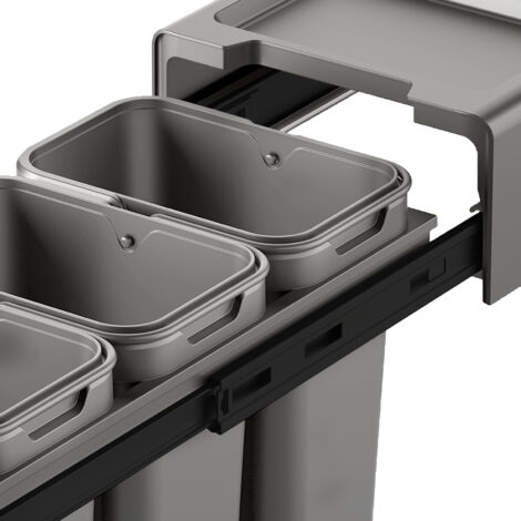 Système de tri des déchets ulsonix - 4x25 l - Empilable | bol