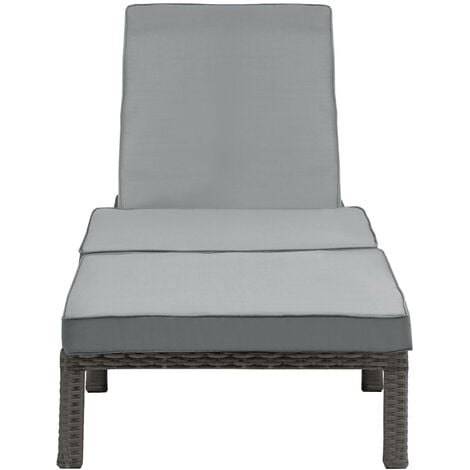 Blumfeldt Almeria Set 2 chaises pliantes de jardin ComfortMesh blanc & gris  Blanc