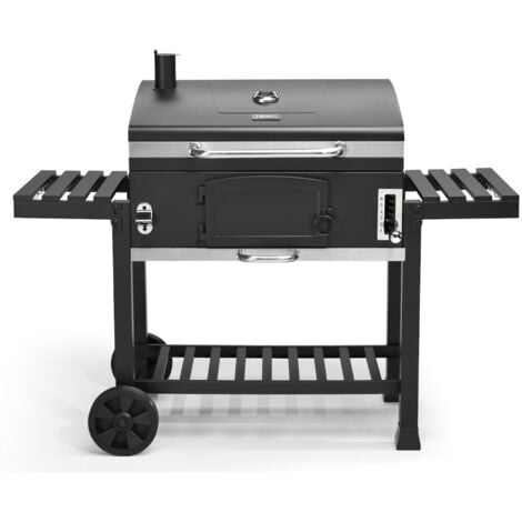 TAINO HERO XXL Set Fumoir BBQ Chariot de cuisson au charbon de bois Barbecue Fumoir Hotte