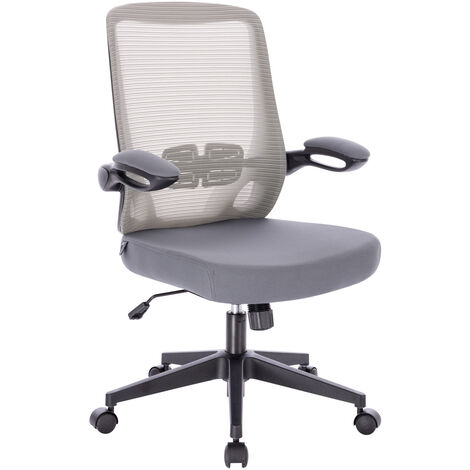 SVITA TOM chaise de bureau chaise de bureau ergonomique réglable roulettes gris (1/5)