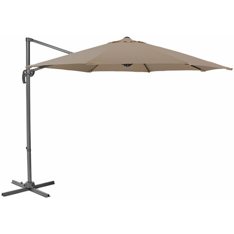 SVITA Parapluie 3m Parasol alu pivotant Parasol jardin terrasse balcon Taupe