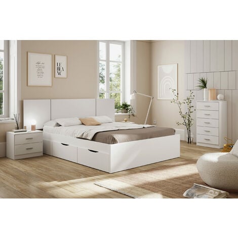 Sinfonier Couple 5 cajones cajonera dormitorio blanco mate 50x90x33cm