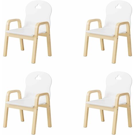 wooden childs chair with arms