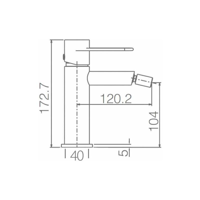 Rubinetto per bidet serie Milos BDY027-2NG