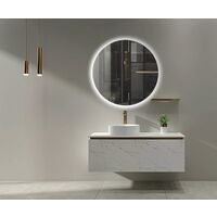Ledimex - OPOR001/50, Specchio LED da bagno, retroilluminato, rotondo, serie Oporto, varie misure disponibili (50 cm)