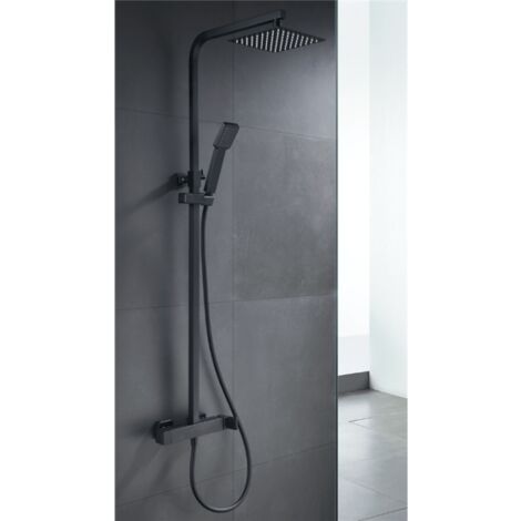 Colonne de Douche anti-calcaire Noir Mat IMEX FIYI BDF016/NG