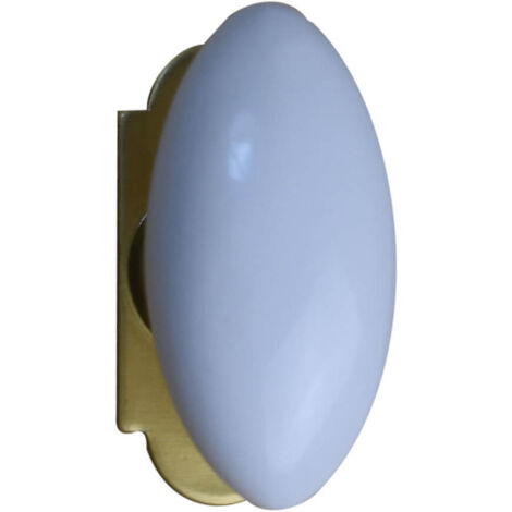 Quincadeco – Poignée de fenêtre ovale blanche – Aluminium époxy résistant – Platine laiton poli verni – Compatible PVC, ALU, BOIS – Carré 7mm, entraxe 43mm