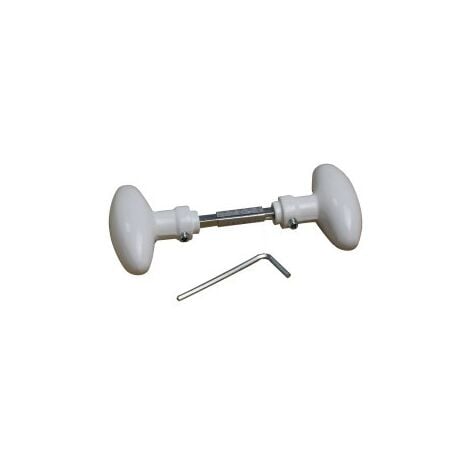 Bouton double ovale blanc Alu
