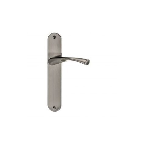 Poignée de porte Coralie sans trou nickel mat