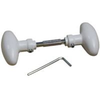 Bouton double ovale blanc Alu