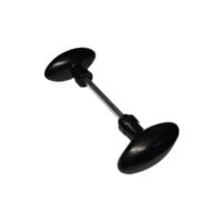 Bouton Double Ovale Aluminium noir