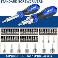Screwdriver Set, SORAKO 118 Pieces with Storage Rack Including 12 Precision Screwdrivers, Used for Furniture Repair, Assembly and Electronics Repair