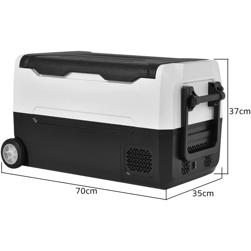 MSW Elektrische Kühlbox Auto-Kühlschrank /gefrierschrank - 12/24V (DC)/100  - 240V (AC) - 30L