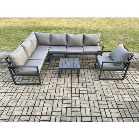 Fimous Aluminium Garden Furniture Set Outdoor Lounge Corner Sofa