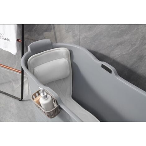 Fimous Bathtub Adults Freestanding Bath for Hot Bath and Ice Bath for Small Bathroom Grey