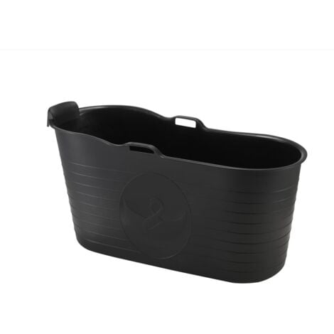 Fimous Bathtub Adults Freestanding Bath for Hot Bath and Ice Bath for Small Bathroom Black