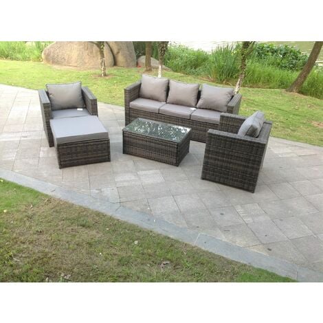 Jakarta charcoal 6 piece deals garden sofa dining set