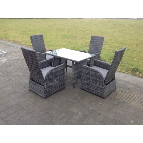 Reclining rattan discount effect garden chairs