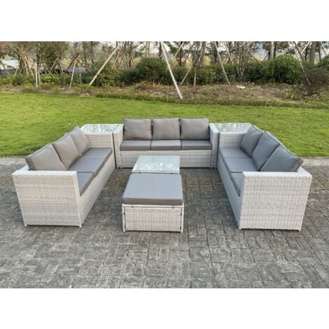 light grey garden sofa