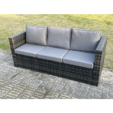 Rattan garden furniture discount with gas fire pit