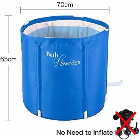 Fimous Portable Foldable Bathtub Adults Free Standing Soaking Bath Tub for Bathroom Spa