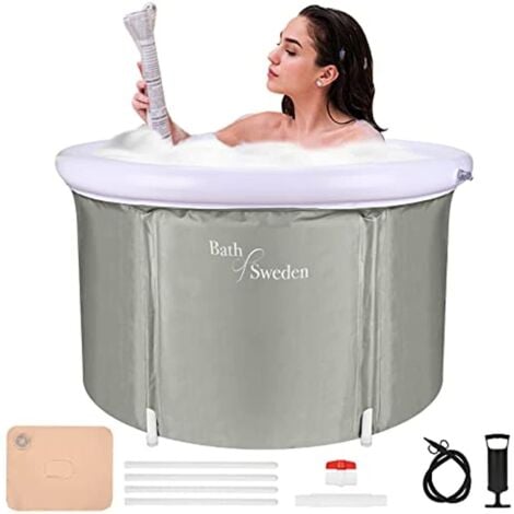 Fimous Inflatable Foldable Bathtub and Ice Bath Home Soaking Bath tub Adult SPA