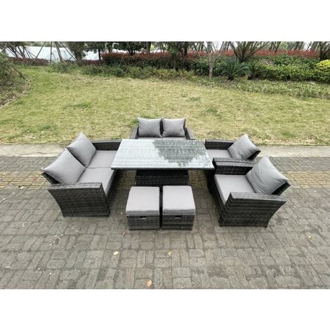 Fimous Rattan Outdoor Furniture Adjustable Rising Lifting Rectangle ...