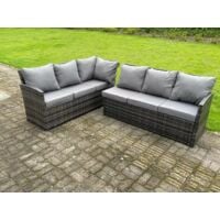 9 Seater Rattan Garden Furniture Corner Sofa Dining Sets Outdoor Patio With 3 Stools