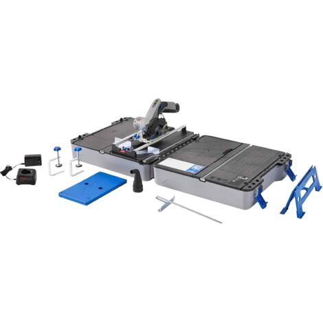 Dremel Blueprint 12V Saw Station Portatile Brushless con Sega Compatta Senza Fili, 1 Mobile Mallet, 2.0 Ah Batteria+Caricabatterie, 1 Lama per sega multimateriale, 1 Guida di taglio, 2 Morsetti (1/5)