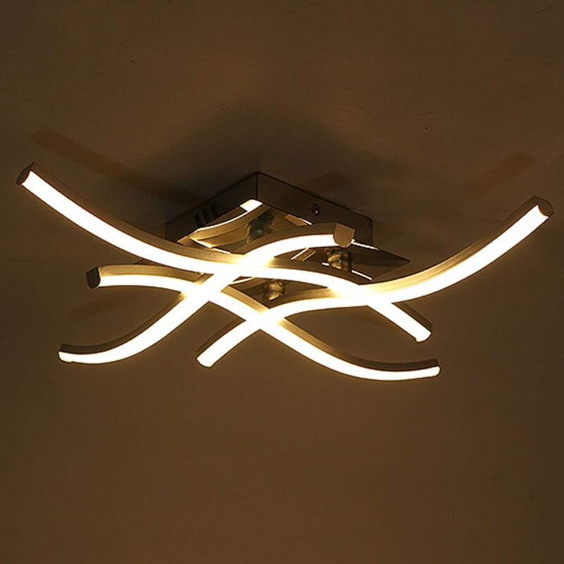 Luz de techo LED, luz de dormitorio, iluminación de sala de estar, 13 W, luz  blanca cálida, triángulo ultrafino, lámpara de techo de acrílico transpar