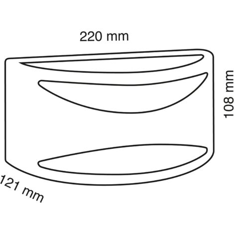 Aplique De Pared Para Exterior IP44 - Casquillo E27, Metal/Vidrio, Color Oro Cepillado