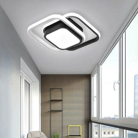 Lámpara de techo con sensor de movimiento con cable, lámpara de techo LED  de montaje empotrado de 18 W/1600 LM, luz con sensor de movimiento para