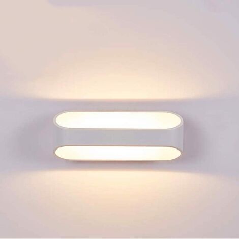COMELY Aplique de Pared LED Moderna Blanca 5W, Luz Cálida 3000K, Longitud 25cm, para Dormitorio, Mesita de Noche, Salón