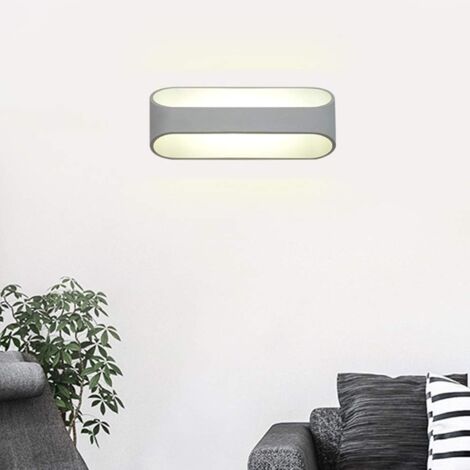 COMELY Aplique de Pared LED Moderna Blanca 5W, Luz Cálida 3000K, Longitud 25cm, para Dormitorio, Mesita de Noche, Salón