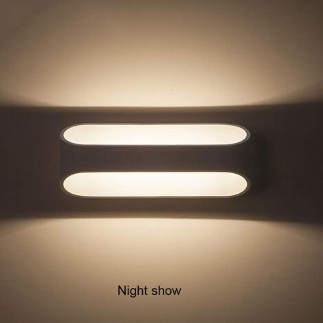 COMELY Aplique de Pared LED Moderna Blanca 5W, Luz Cálida 3000K, Longitud 25cm, para Dormitorio, Mesita de Noche, Salón