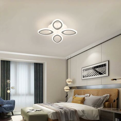 Lámpara de techo LED regulable moderna de 45 W, lámpara de techo con diseño  de forma