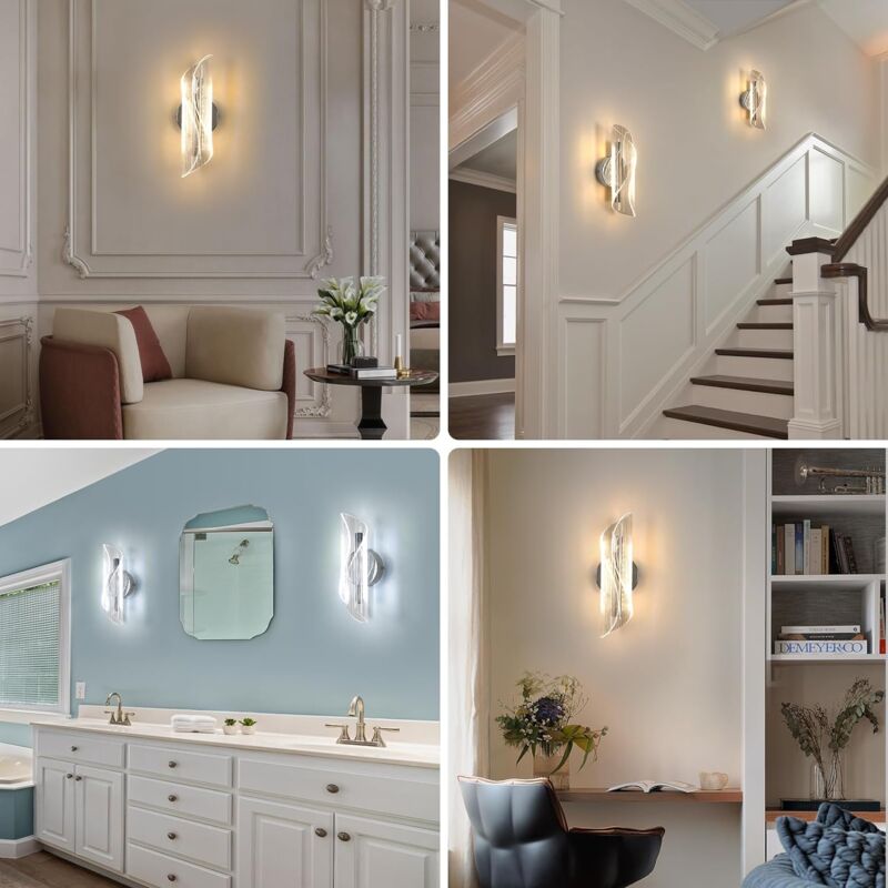 Mkichi Wandleuchte Mit Blumen Design - E27 Vintage Lampe Rosa