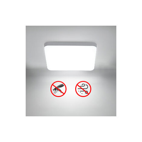 LED Deckenleuchte 24 W, 2050 Lm, Wasserdicht IP54, 6000 K Kaltweiß – Für Bad, Flur, Keller