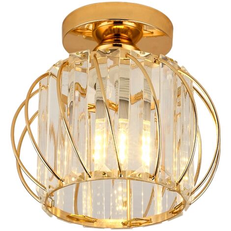 COMELY LUXURIÖSE KRISTALL-DECKENLEUCHTE MIT GOLDENEM RAND