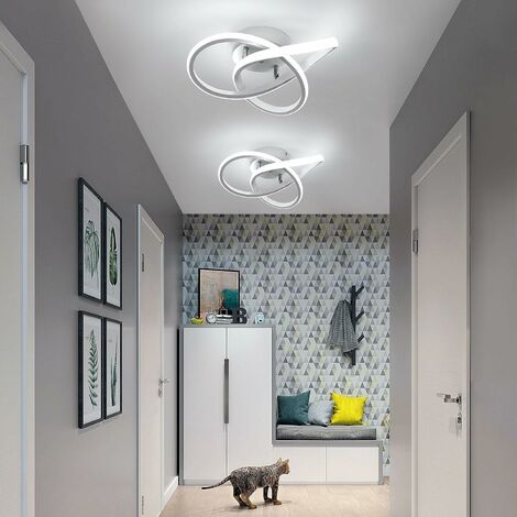 COMELY Plafonnier LED Moderne, Kreatives LED-Deckenleuchte aus Aluminium 30W, Pendelleuchte für Küche, Wohnzimmer, Schlafzimmer, Esszimmer - Weiß - Weißes Licht 6500K