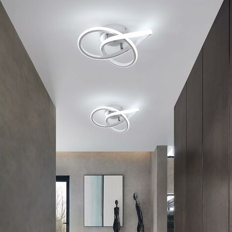 COMELY Moderne LED -Deckenleuchte kreatives Design in Aluminium -Kronleuchterlampe für Küchen Wohnzimmer Schlafzimmer Esszimmer （2 PCS Weiß 30W kaltes weißes Licht 6500K）