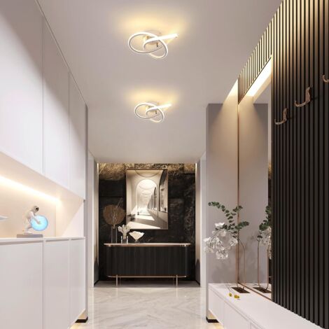 COMELY Moderne LED Deckenleuchte, 22W 2500LM, Deckenlampe für Schlafzimmer, Wohnzimmer, Flur, Durchmesser 25cm - Weiß - Natürliches Licht 4500K