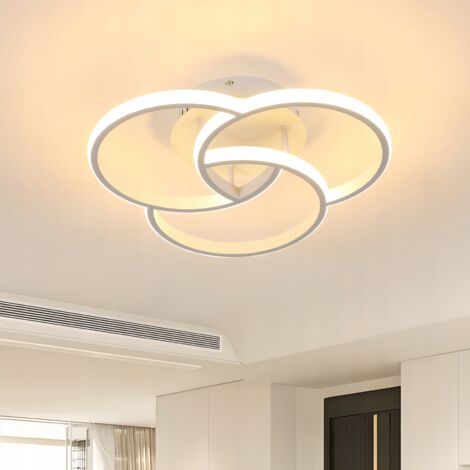 Moderne LED Pendelleuchte Mit 3 Ringen – Dimmbar, 2700K–6500K, 78 W, Mit Fernbedienung, Weiß