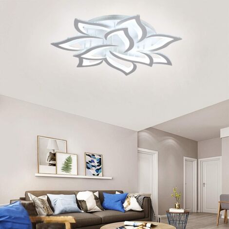 84 W LED-Deckenleuchte, 10 Blütenblätter, moderne Acryl-Deckenleuchte für Wohnzimmer, Schlafzimmer, Küche, Kaltweiß 6500 K