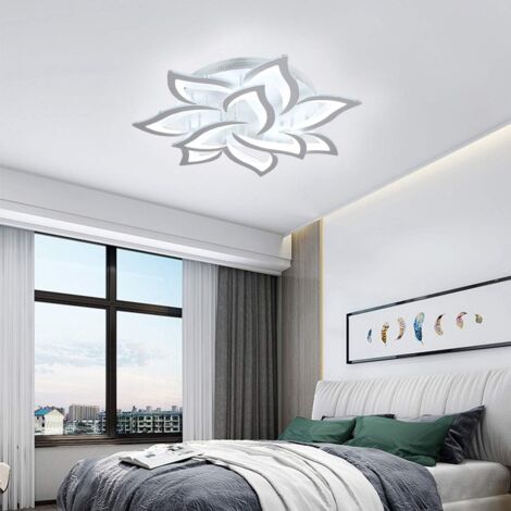 84 W LED-Deckenleuchte, 10 Blütenblätter, moderne Acryl-Deckenleuchte für Wohnzimmer, Schlafzimmer, Küche, Kaltweiß 6500 K
