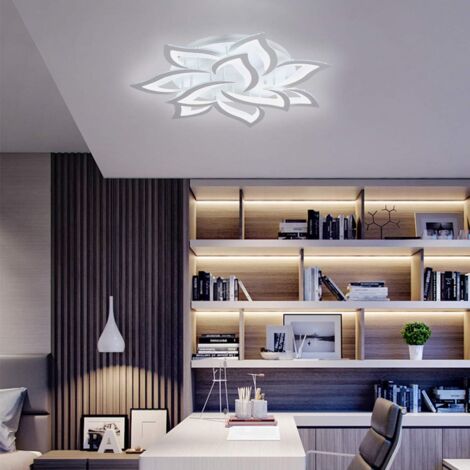 84 W LED-Deckenleuchte, 10 Blütenblätter, moderne Acryl-Deckenleuchte für Wohnzimmer, Schlafzimmer, Küche, Kaltweiß 6500 K